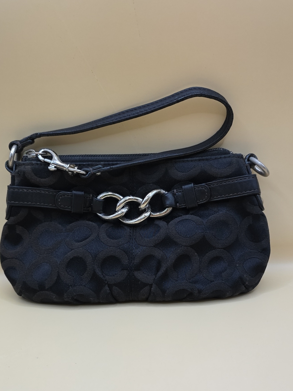Coach Brooke Opt Art Black Wristlet